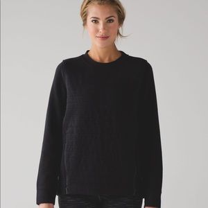 Lululemon Fleece Be True Crew - Black - Size 8